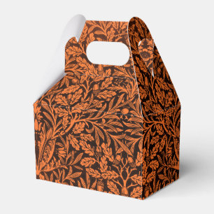 Ballotins Modèle vintage William Morris orange brûlé noir