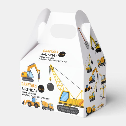 Ballotins Modern Construction Simple Kid's Birthday (Verso)