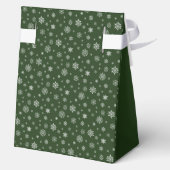Ballotins Modern Happy Holiday Green Snowflake Pattern (Verso)