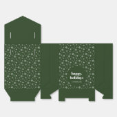 Ballotins Modern Happy Holiday Green Snowflake Pattern (Déplié)