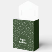 Ballotins Modern Happy Holiday Green Snowflake Pattern (Ouvrir)