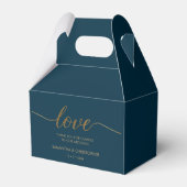 Ballotins Modern Love Gold Script Mariage bleu marine (Arrière)