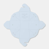 Ballotins Modern Minimalist Script Soft Blue Custom Wedding (Déplié)