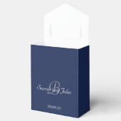 Ballotins Modern Navy Name Monogram Wedding (Ouvert)