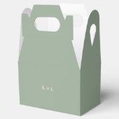 Ballotins Modern Sage Green Simple Monogram Wedding (Ouvert)