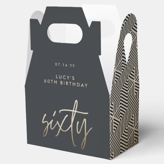 Ballotins Moderne 60e anniversaire simple élégant script élé (Ouvert)