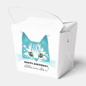 Ballotins Moderne Amusant Turquoise Cat Stencil Humoristique (Arrière)