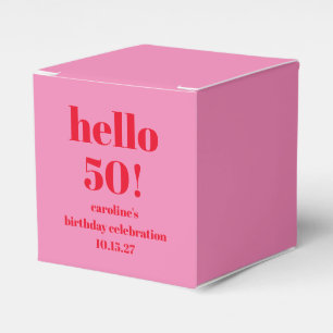 Ballotins Moderne Anniversaire 50 Ans Personnalisé Rose Roug