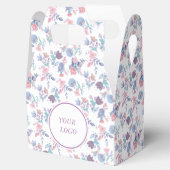 Ballotins Moderne Chic Aquarelle Bleu Hydrangée Florale (Ouvert)