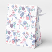 Ballotins Moderne Chic Hydrangeas Bleus Floral Aquarelle (Arrière)