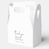 Ballotins Moderne chic noir et blanc Merci Mariage (Ouvert)