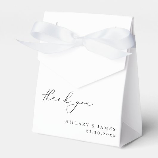 Ballotins Moderne Elegant Calligraphie Mariage merci (Verso)