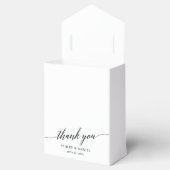 Ballotins Moderne Élégante calligraphie Mariage Merci (Ouvert)