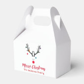 Ballotins Moderne et drôle rennes de Noël abstraits sur blan (Verso)