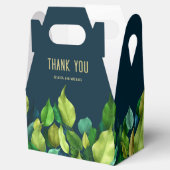 Ballotins Moderne Gras Verdure Mariage Bleu profond Merci (Ouvert)