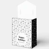 Ballotins Moderne Happy Holiday Black White Snowflake Motif (Ouvrir)
