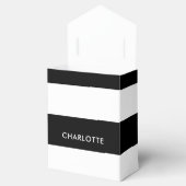 Ballotins Moderne Luxe noir et blanc rayures motif (Ouvert)