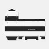 Ballotins Moderne Luxe noir et blanc rayures motif (Déplié)