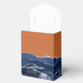 Ballotins Moderne Marine Bleu Argent Agate Brûlé Orange (Ouvert)