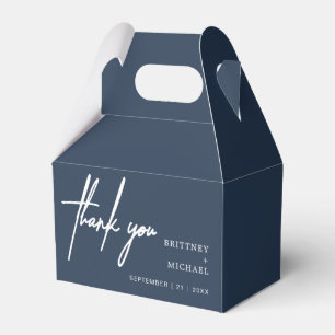 Ballotins Moderne minimaliste Merci Mariage Dusty Navy