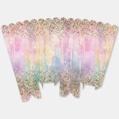 Ballotins Moderne pailleté or chic aquarelle arc-en-ciel (Déplié)