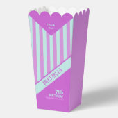 Ballotins Moderne Pastel Turquoise Pink Stripes Popcorn Ball (Recto)