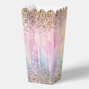 Ballotins Moderne Rainbow Watercolor Chic Gold Parties scint
