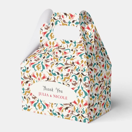 Ballotins Moderne Romantique Élégant Mariage de couronne flo (Verso)