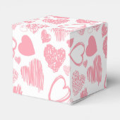 Ballotins Moderne rose blanc Romantique Amour Coeur Doodle (Arrière)