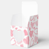 Ballotins Moderne rose blanc Romantique Amour Coeur Doodle (Ouvert)