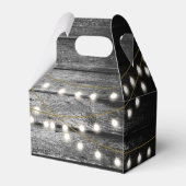 Ballotins Moderne Rustique Noir Bois Lumière Arc Mariage (Arrière)