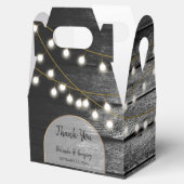 Ballotins Moderne Rustique Noir Bois Lumière Arc Mariage (Ouvert)