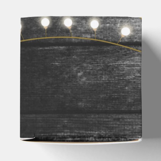 Ballotins Moderne Rustique Noir Bois Lumière Arc Mariage (Haut)