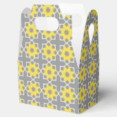 Ballotins Moderne tendance Gris et Fleurs Jaunes (Ouvert)