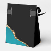 Ballotins Moderne Turquoise et doré Agate Mariage en pierre (Arrière)