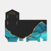 Ballotins Moderne Turquoise et doré Agate Mariage en pierre (Déplié)