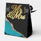 Ballotins Moderne Turquoise et doré Agate Mariage en pierre (Arrière)