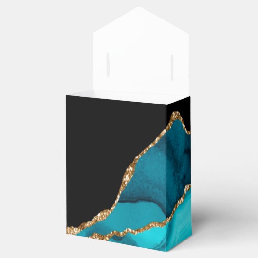 Ballotins Moderne Turquoise et doré Agate Mariage en pierre (Ouvert)