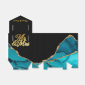 Ballotins Moderne Turquoise et doré Agate Mariage en pierre (Déplié)