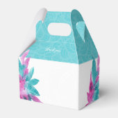 Ballotins Moderne Turquoise rose Tropical Fleurs Abstraites (Arrière)