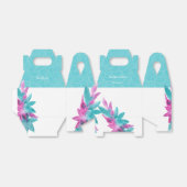 Ballotins Moderne Turquoise rose Tropical Fleurs Abstraites (Déplié)