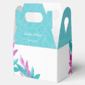 Ballotins Moderne Turquoise rose Tropical Fleurs Abstraites (Ouvert)