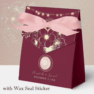 Ballotins Monogram Bourgogne Mariage Favor Box