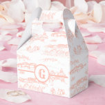 Ballotins Monogram Chattanooga Toile Rose<br><div class="desc">Aimez-vous Chattanooga ? Montrez-le avec cette boîte à cadeaux monogrammée avec un toile de Jouy sur le thème de Chattanooga ! Parfaite pour votre mariage à Chattanooga. Regardez de près le design et vous reconnaîtrez des éléments comme le pont de Walnut Street, le pont de Market Street, l'Aquarium du Tennessee,...</div>