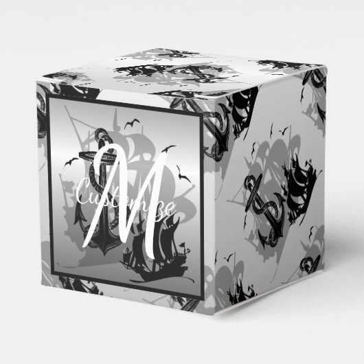 Ballotins Monogram Pirate Ship & Ancre Cube Ballotin 2 (Verso)