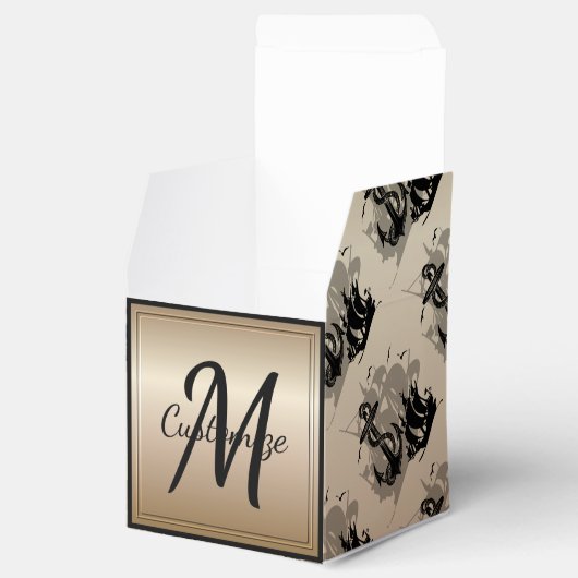 Ballotins Monogram Pirate Ship & Ancre Cube Ballotin 8 (Ouvert)