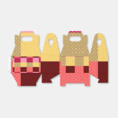 Ballotins Monogram Points Colorés Élégants (Déplié)