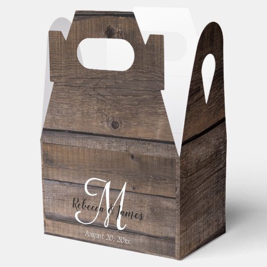 Ballotins Monogram Rustic Script Barne Mariage campagnard Pa (Ouvert)
