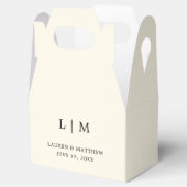 Ballotins Monogramme à crème simple Mariage élégant (Ouvert)