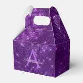 Ballotins Monogramme à étincelle violette - Fête d'anniversa (Verso)
